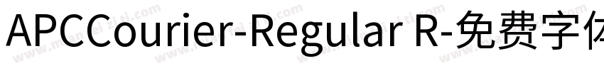 APCCourier-Regular R字体转换